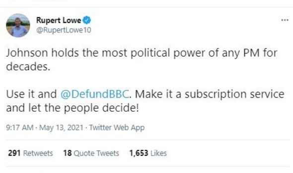 frais de licence bbc twitter
