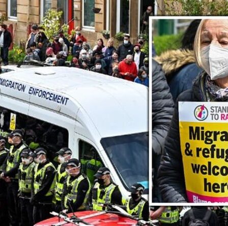 Une manifestation à Glasgow voit la camionnette de l'Agence des frontières bloquée pendant l'opération - Nicola Sturgeon furieux