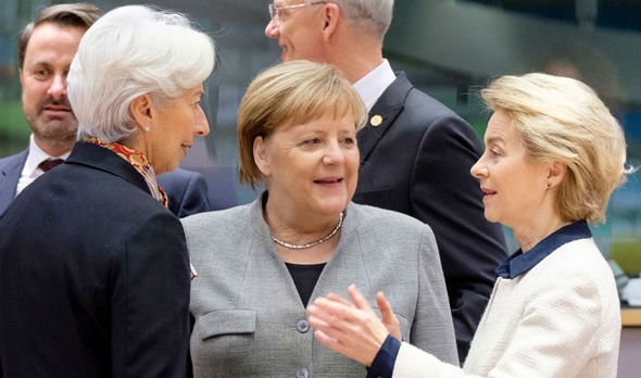 Christine Lagarde Angela Merkel Ursula von der Leyen