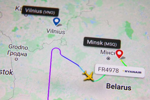 Biélorussie: traqueur de vol de Roman Protasevich