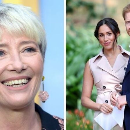 L'explosion furieuse d'Emma Thompson contre Meghan et Harry: `` Donnez-leur une pause ''