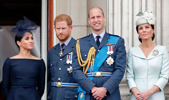 Meghan Markle, le prince Harry, le prince William et Kate, duchesse de Cambridge