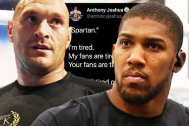 Anthony Joshua appelle Tyson Fury au milieu de nouveaux retards de combat de 150 millions de livres sterling - `` Fatigué de la conversation ''
