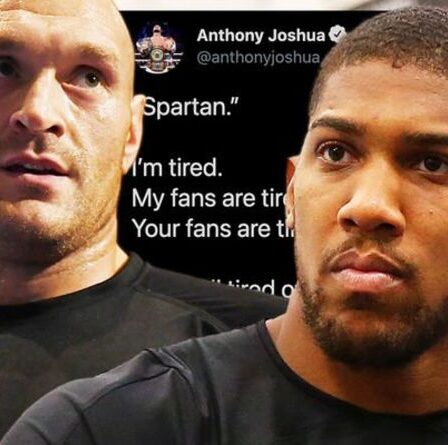 Anthony Joshua appelle Tyson Fury au milieu de nouveaux retards de combat de 150 millions de livres sterling - `` Fatigué de la conversation ''