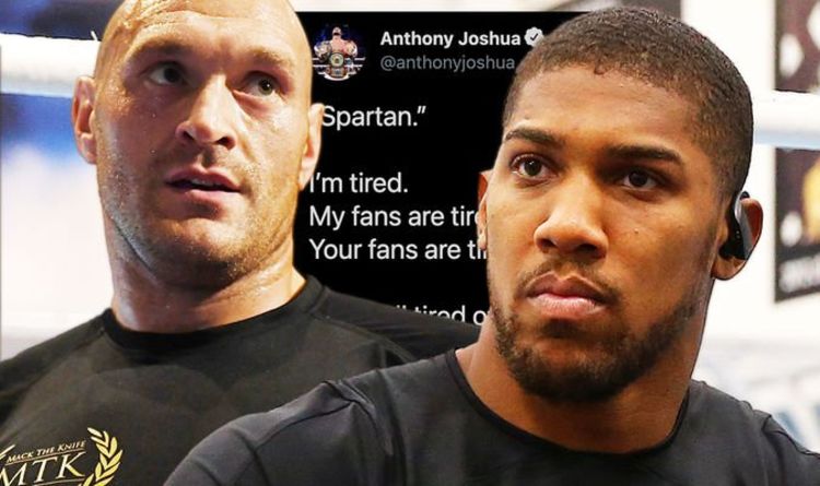 Anthony Joshua appelle Tyson Fury au milieu de nouveaux retards de combat de 150 millions de livres sterling - `` Fatigué de la conversation ''