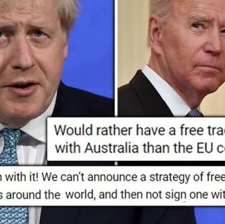 Boris a dit de mettre Biden sur la touche pour un accord commercial sur le Brexit avec l'Australie - `` Allez-y! ''