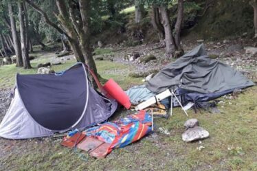 Des campeurs ruinent le site de beauté de Snowdonia avec un désordre `` dégoûtant '' après une visite du week-end