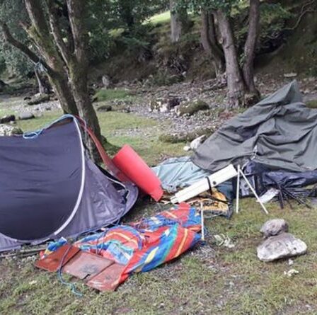 Des campeurs ruinent le site de beauté de Snowdonia avec un désordre `` dégoûtant '' après une visite du week-end