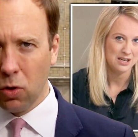 `` Je vais vous dire ce que je pense '' Matt Hancock répond à Sophie Ridge au milieu d'un interrogatoire