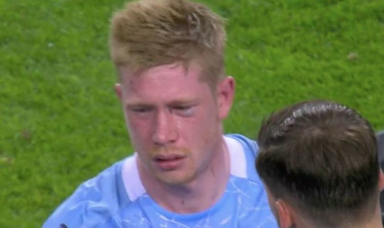 Kevin De Bruyne en larmes après avoir subi une blessure aux yeux au beurre noir lors de la finale de la Ligue des champions