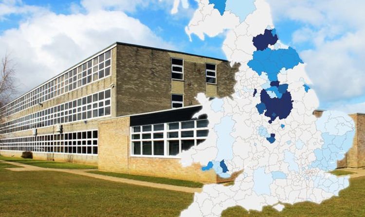 La carte des écoles `` cancérigènes '' montre une bombe à retardement d'horreur - avec le cœur du mur rouge le plus touché