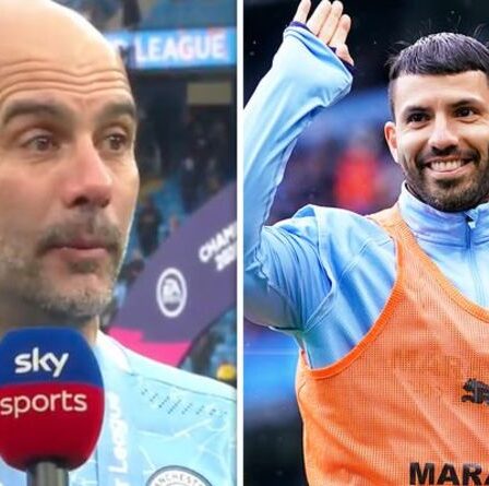 Le patron de Man City, Pep Guardiola, critiqué pour l'hommage larmoyant à Sergio Aguero - `` Gardez-le alors ''