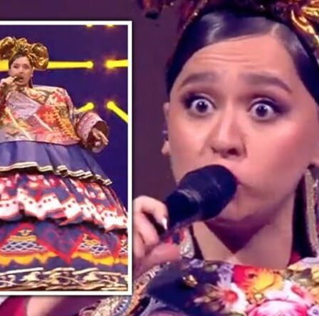 Les téléspectateurs de l'Eurovision 2021 sont distraits par l'entrée de la Russie "Que se cache-t-il dans cette robe!"