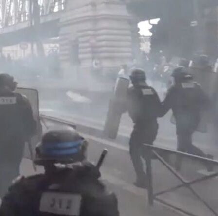 Manifestation à Paris: la police anti-émeute lance des gaz lacrymogènes sur les manifestants alors que Macron exige la fin de la dissidence