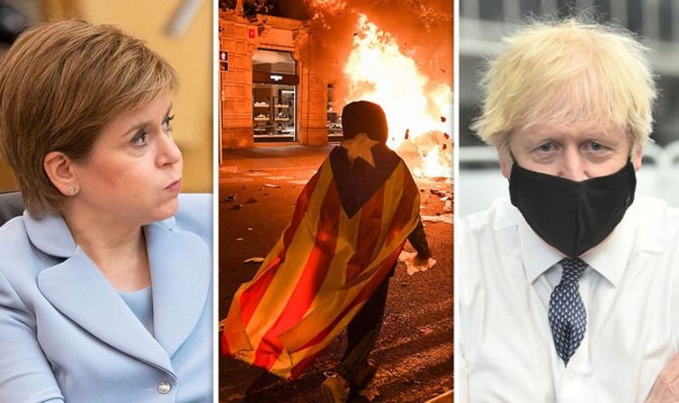 Nicola Sturgeon réduit au silence alors que Boris Johnson a un atout que l'Espagne n'a jamais fait dans le chaos de la Catalogne
