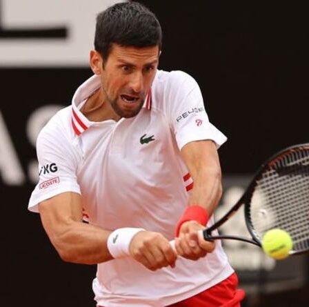 Novak Djokovic fume devant l'arbitre avant le choc de l'Open d'Italie avec Taylor Fritz suspendu