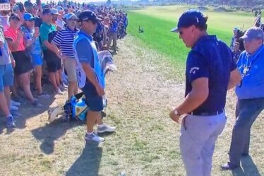Phil Mickelson se heurte à un fan du championnat de la PGA qui a ramassé sa balle dans une inciden bizarre