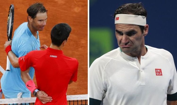 Roger Federer `` ne fait pas confiance '' pour égaler Rafael Nadal et Novak Djokovic ce mois-ci
