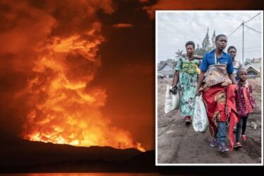 Volcan Congo: le sol se divise en grand alors que des dizaines de milliers de personnes fuient l'éruption du mont Nyiragongo