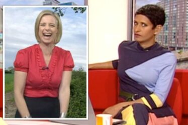 'Vraiment?!'  Naga Munchetty désespère au présentateur météo du petit-déjeuner de la BBC à cause de Charlie Swipe