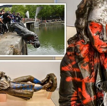La statue d'Edward Colston s'est renversée POUR TOUJOURS car elle est tellement endommagée qu'elle doit rester dans un musée - nouvelle photo