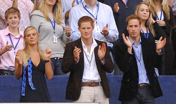 Chelsy avec Harry et William lors du concert de la princesse Diana en 2007