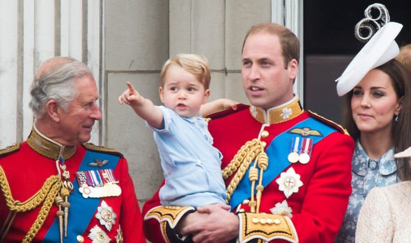 Charles avec George, William et Kate à Trooping the Colour