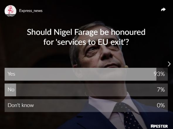 Nigel Farage devrait être honoré