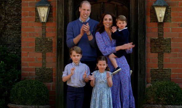 William, Kate et leurs trois enfants, George, Charlotte et Louis