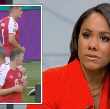 Alex Scott lutte contre les larmes alors qu'elle réagit à l'effondrement de Christian Eriksen "Je ne peux pas y croire"