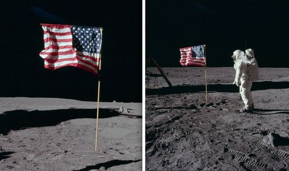 Alunissage de la NASA : le drapeau d'Apollo 11 sur la Lune