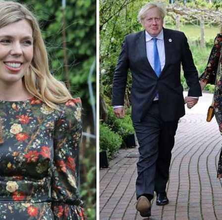 Carrie Symonds étourdit dans une robe à fleurs louée de 805 £ lors de la réception royale à Eden Project