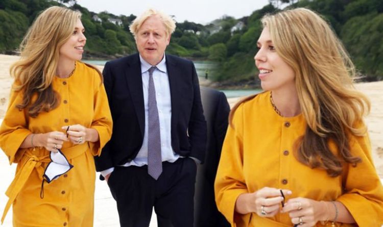 Carrie Symonds porte une robe moutarde avec Boris lors de sa première sortie depuis le mariage – cela coûte 8 £