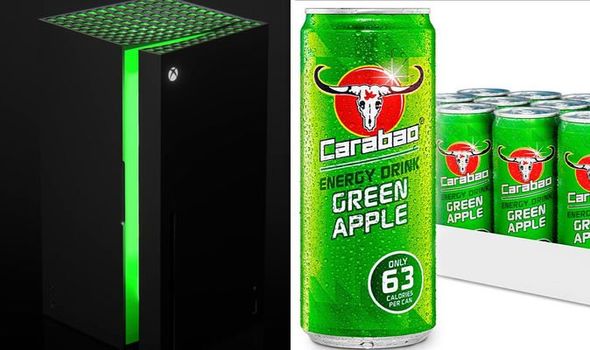 Mini-réfrigérateur Xbox Series X et boissons énergisantes