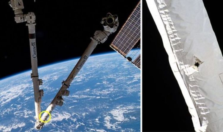 Des débris spatiaux s'écrasent sur le bras robotique de l'ISS, provoquant l'apparition d'un petit trou