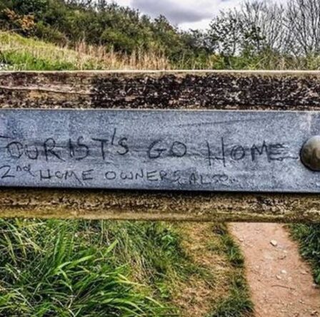 Fury alors que les touristes ont dit de «rentrer chez eux» dans un site de beauté britannique populaire