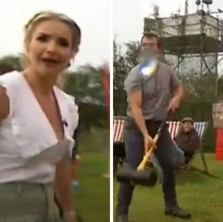 Helen Skelton crie à l'invité alors que le chaos s'ensuit sur Summer on the Farm "Calme-toi !"
