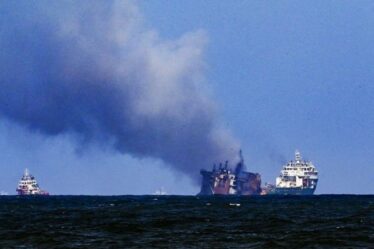 Horreur d'un navire au Sri Lanka alors qu'un incendie éclate sur un bateau rempli de produits chimiques "La pire catastrophe maritime de tous les temps"