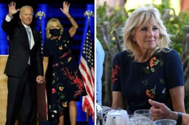 Jill Biden « splendide » dans une robe Oscar de la Renta de 4000 £ recyclée lors du sommet du G7
