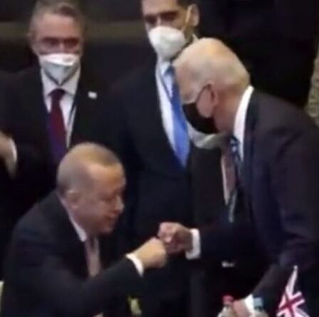 Joe Biden et le Turc Tayyip Erdogan partagent un coup de poing impressionnant lors d'une réunion maladroite