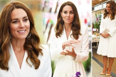 Kate Middleton 'si élégante' en robe blanche de 3 000 £ à la réception avec le prince William