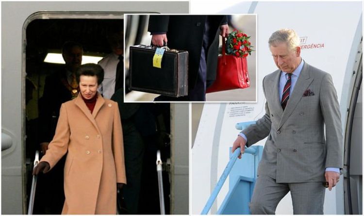 Le protocole royal voit la princesse Anne et le prince Charles voyager avec des étiquettes de bagages «secrètes»