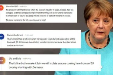 Les Britanniques furieux alors que Merkel exige une règle de quarantaine totale pour les Britanniques - "Elle perd son chiffon!"