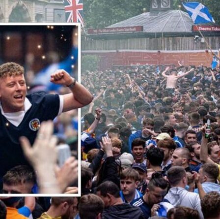 Les fans écossais font des ravages à Londres alors que l'armée tartan inonde le West End - Met la police ignorée