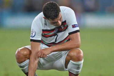 Les larmes de Cristiano Ronaldo après la défaite de l'Euro alors que le Portugal perd la confrontation avec la Belgique