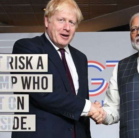 Les travaillistes attaqués par leurs propres partisans pour un tract d'élection partielle bizarre -Boris photographié avec Modi