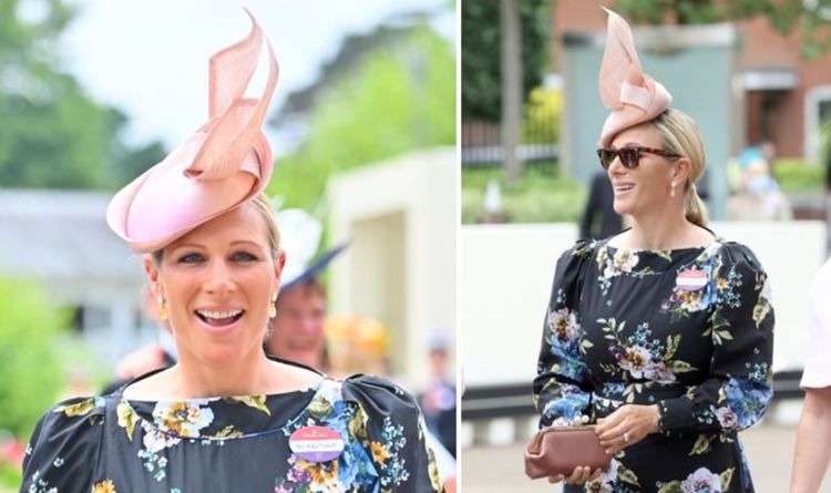 'Magnifique comme toujours!'  Zara Tindall porte une robe à fleurs et un chapeau rose unique pour Royal Ascot