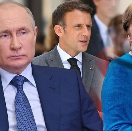 Merkel et Macron unissent leurs forces pour courtiser Poutine – après que la Russie a «tiré des coups de semonce» contre la marine britannique