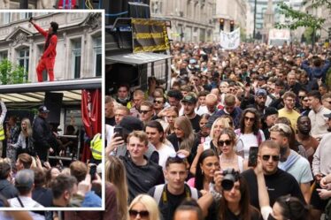 Regent Street fermée par des ravers alors que des milliers de personnes inondent le centre de Londres en signe de protestation