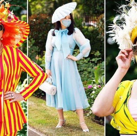 Royal Ascot 2021: les invités font tourner les têtes dans d'énormes chapeaux colorés alors que les courses reviennent après deux ans